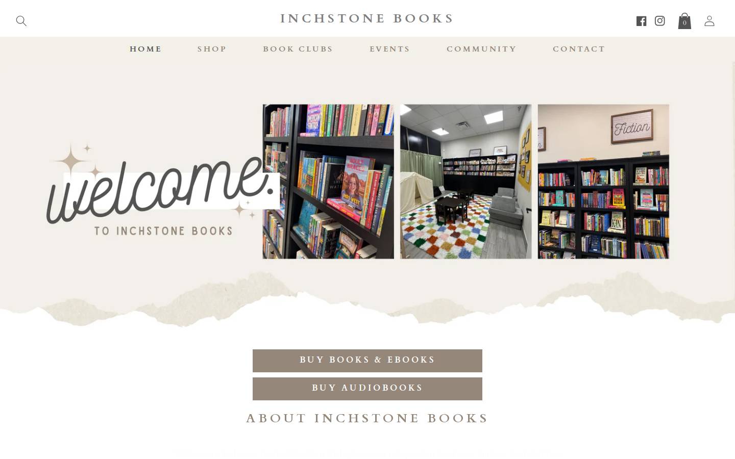 inchstonebooks.com homepage screenshot