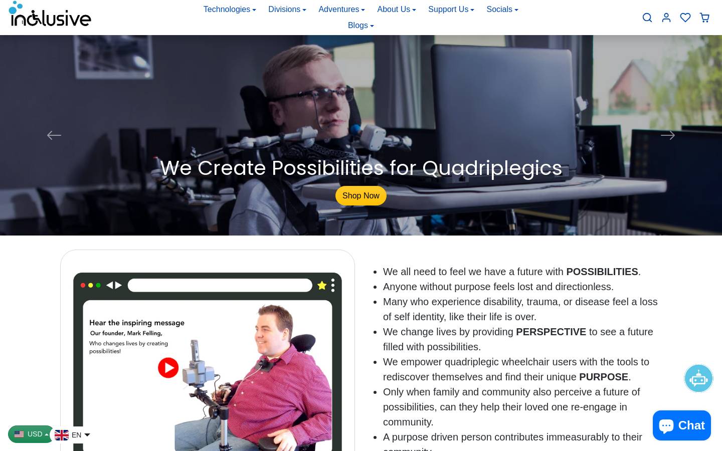 inclusiveinc.org homepage screenshot