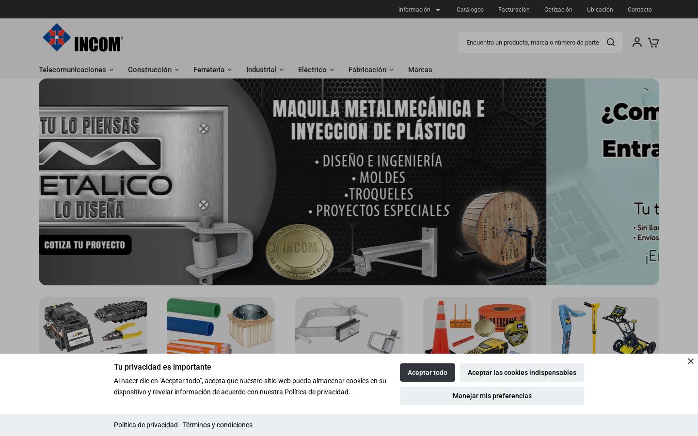 incom.mx homepage screenshot