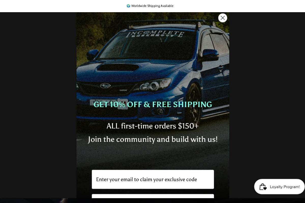 Incompletegl homepage screenshot