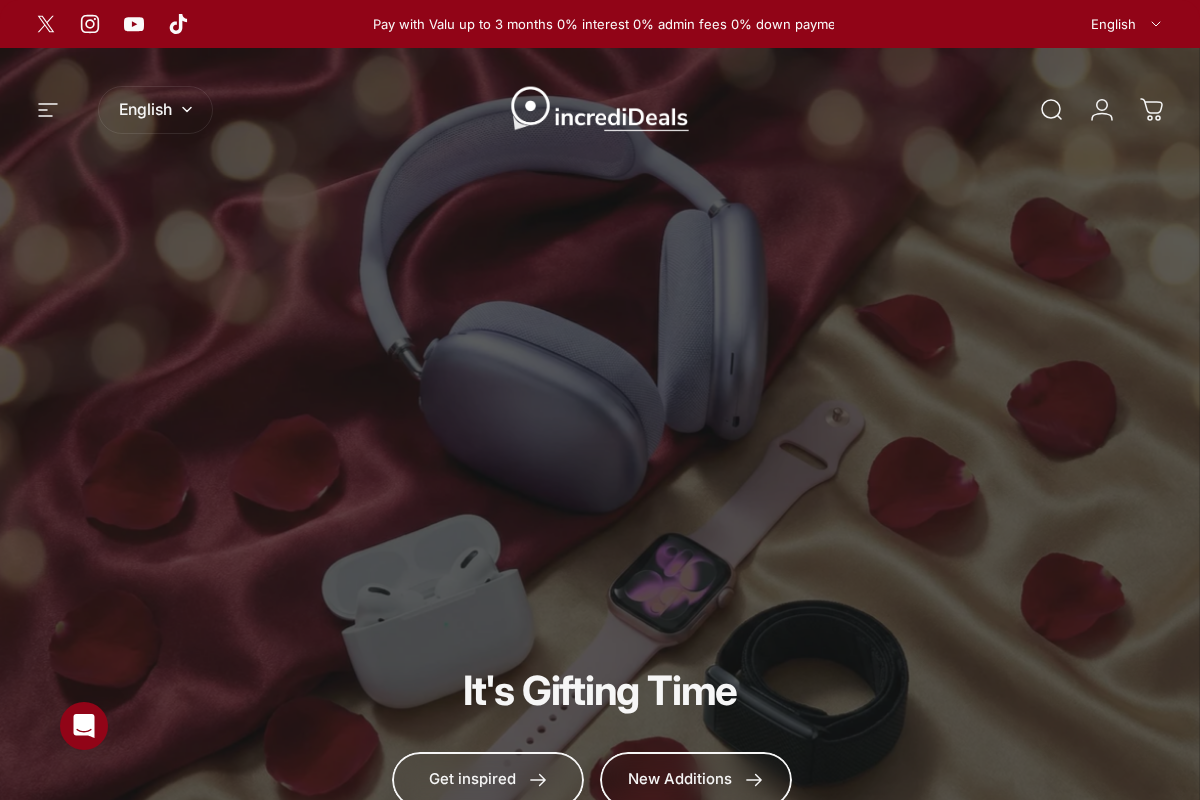 incrediDeals homepage screenshot