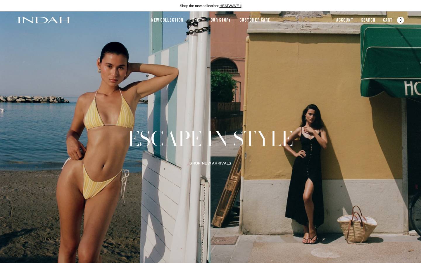 indahclothing.com homepage screenshot