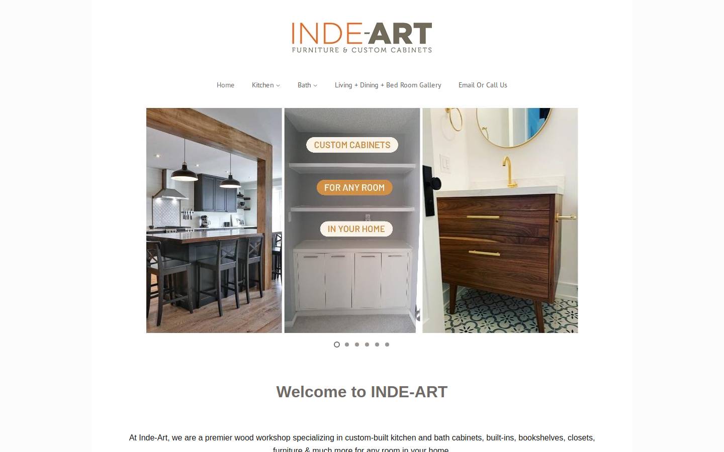 inde-art.com homepage screenshot