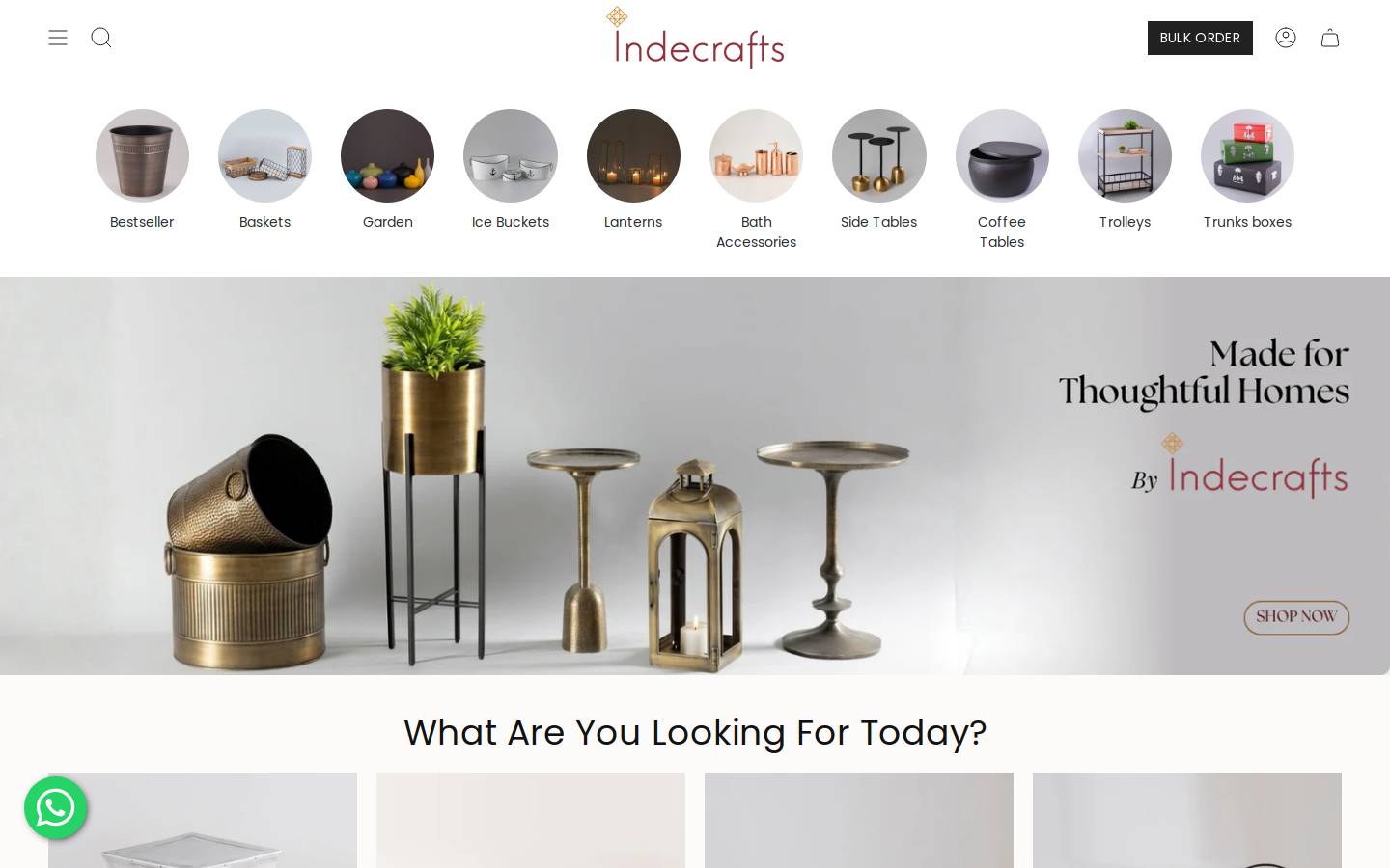 indecrafts.com homepage screenshot