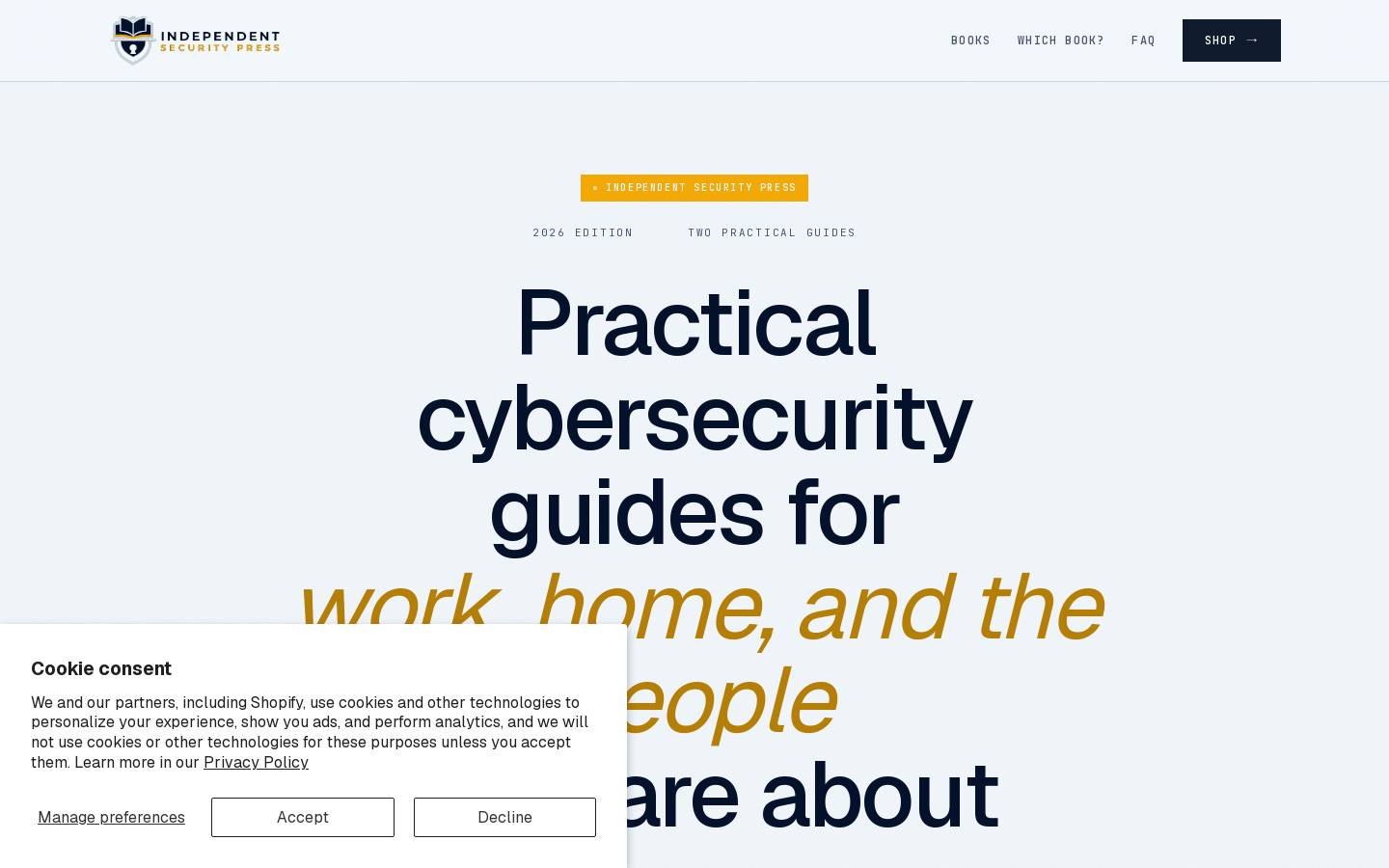 independentsecuritypress.com homepage screenshot