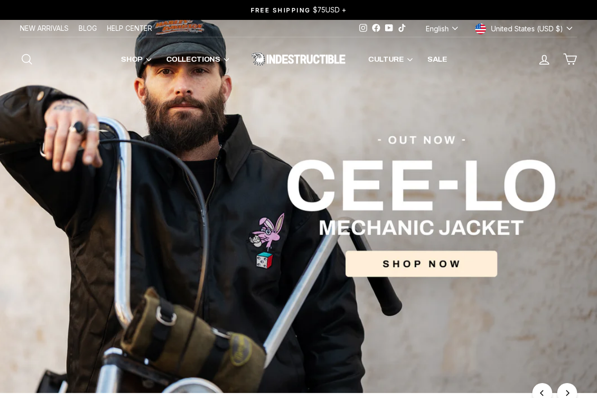 Indestructible MFG homepage screenshot