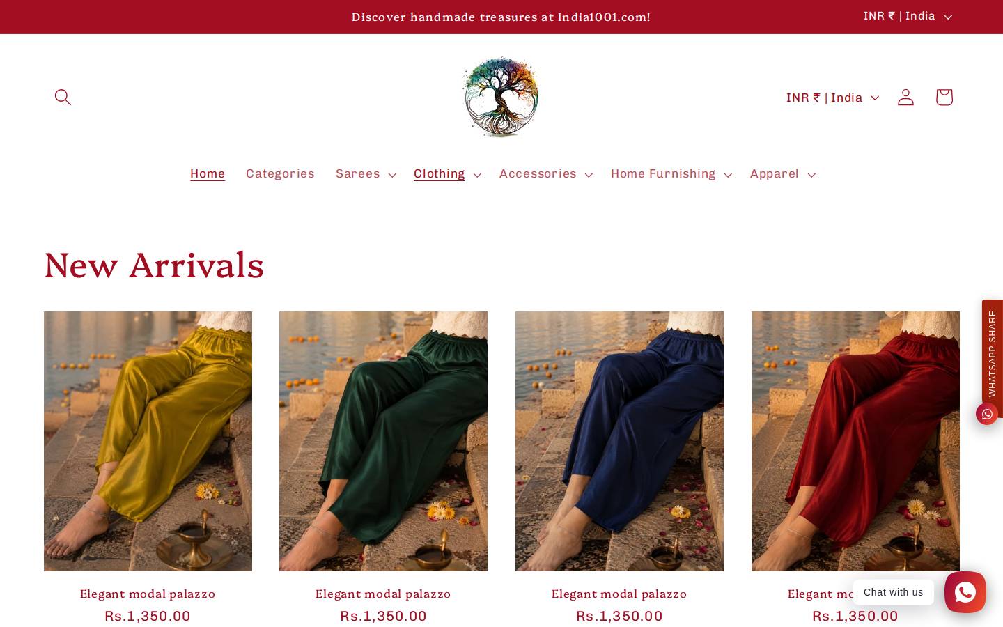 india1001.com homepage screenshot