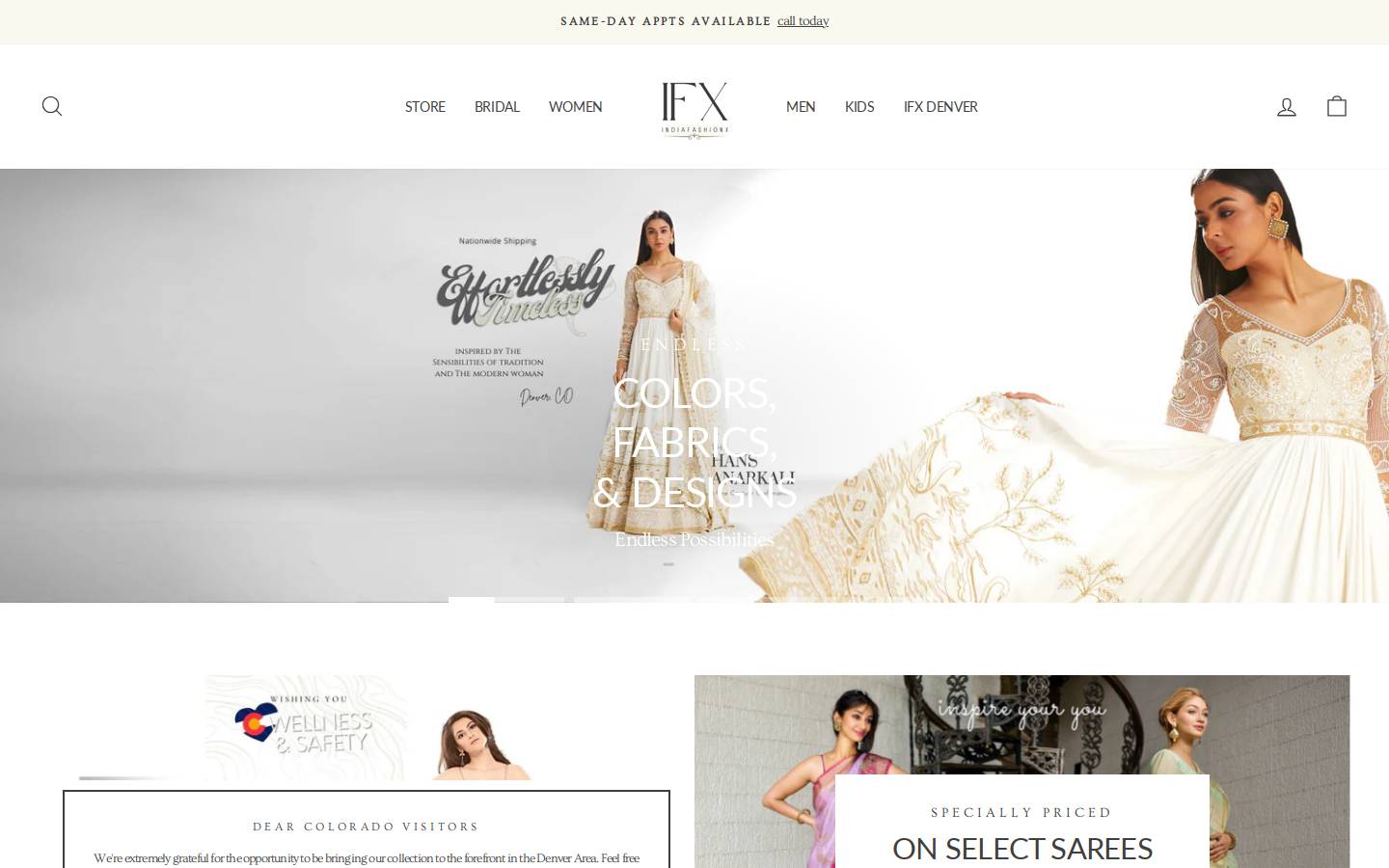 indiafashionx.com homepage screenshot