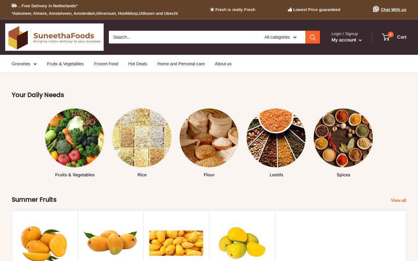 indiangroceryfreedelivery.com homepage screenshot