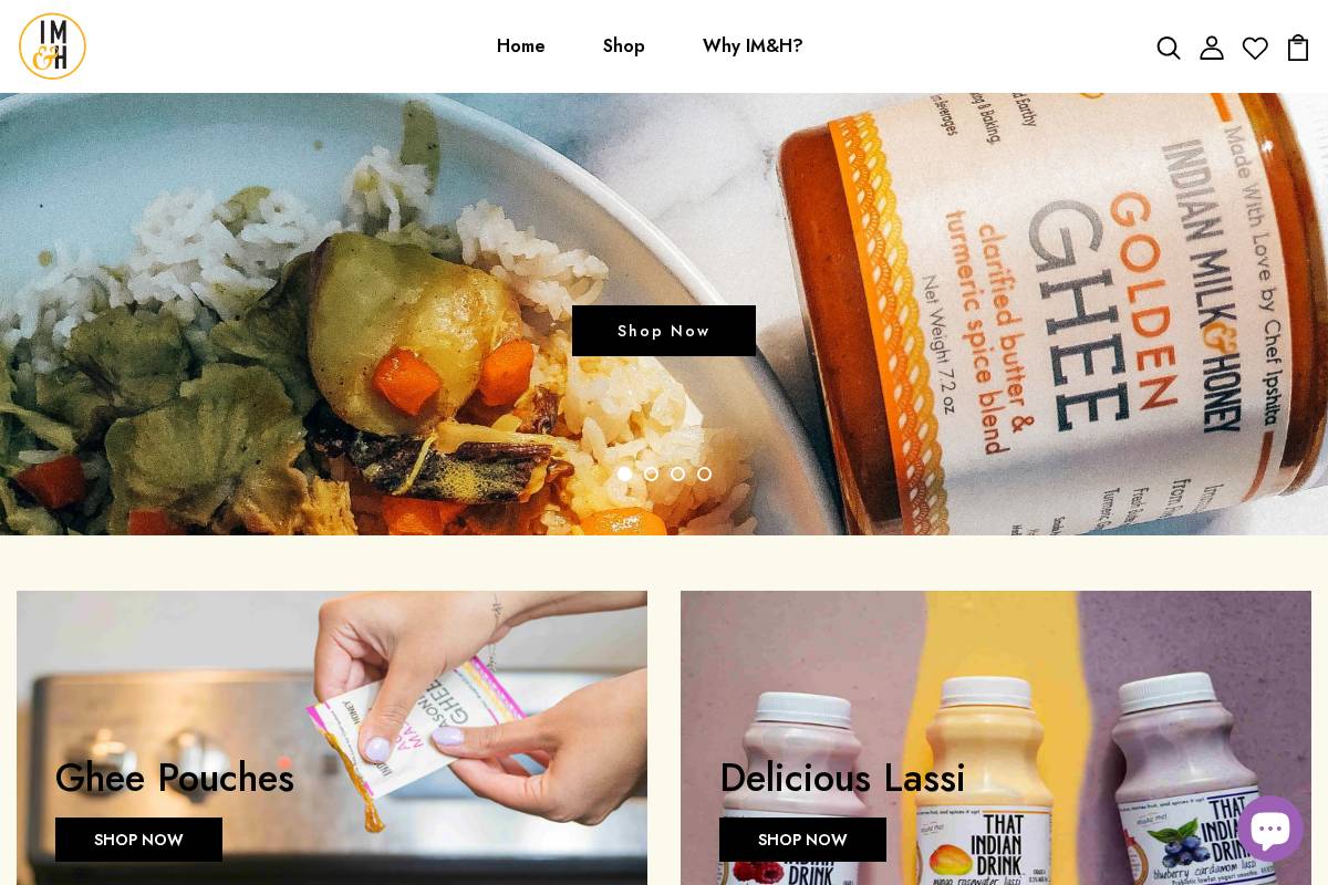 indianmilkandhoney.com homepage screenshot