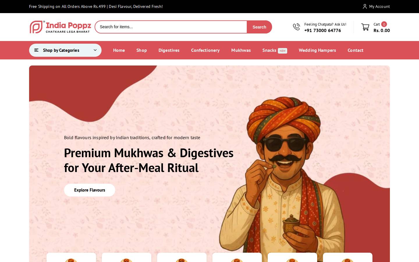indiapoppz.com homepage screenshot
