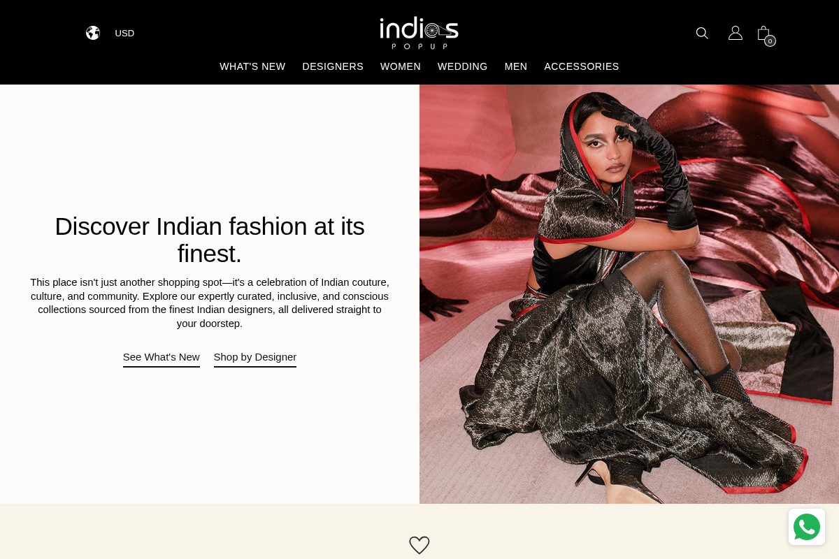 Indiaspopup.com homepage screenshot