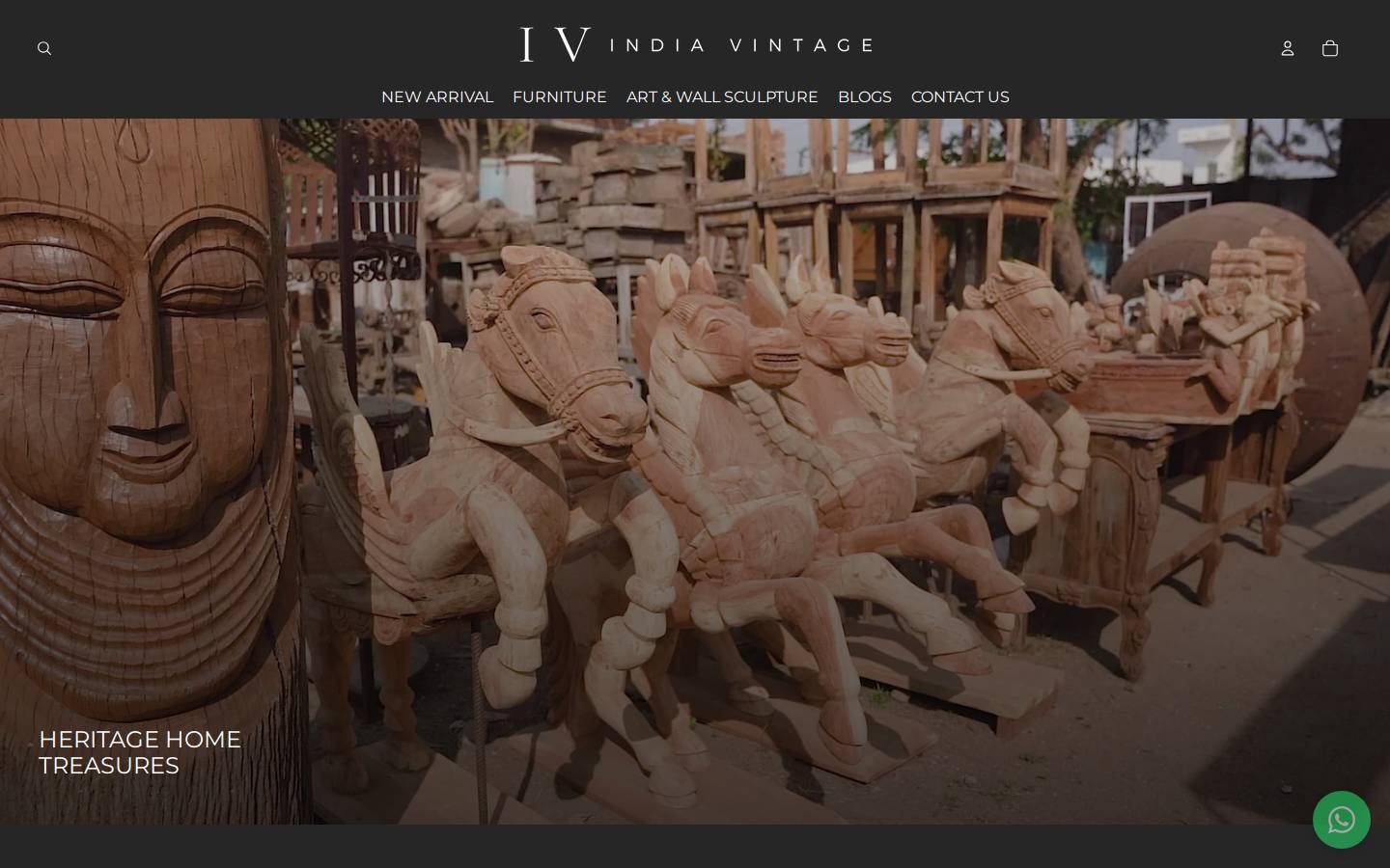 indiavintagedecor.com homepage screenshot