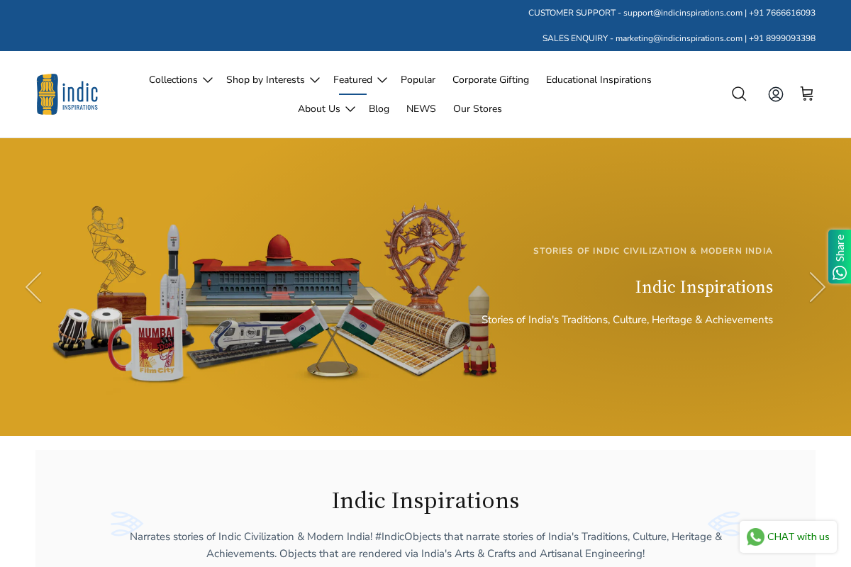 Indic Inspirations homepage screenshot