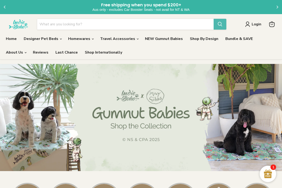 Indie Boho homepage screenshot