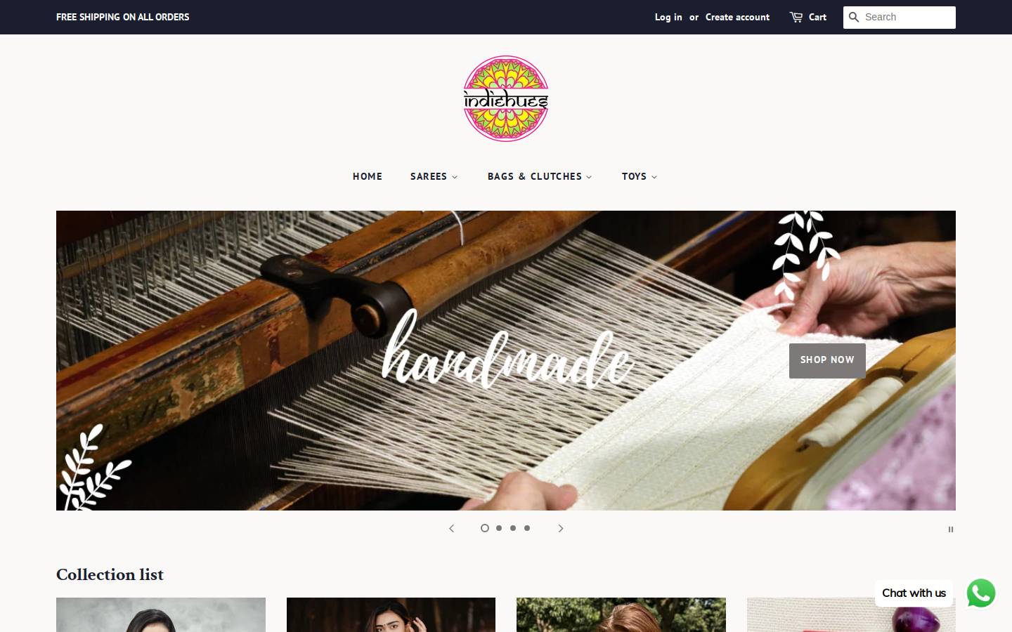 indiehues.com homepage screenshot