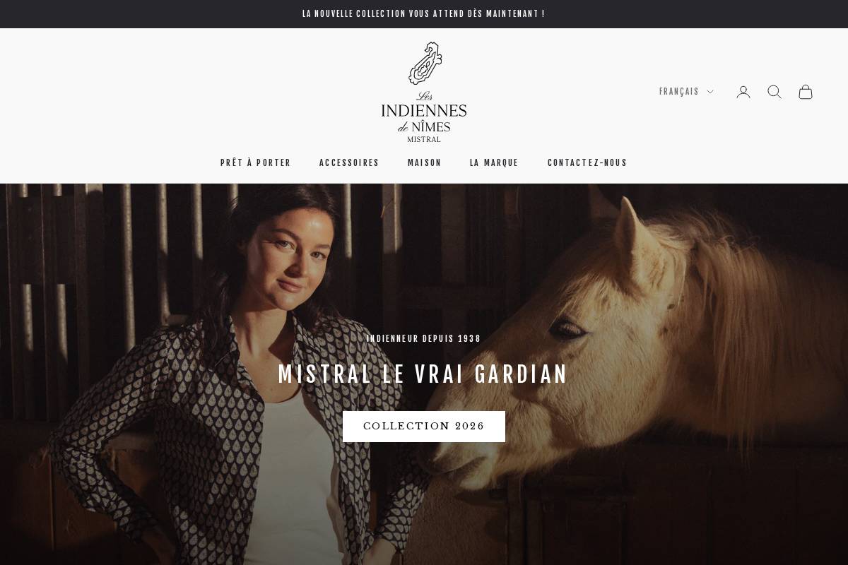 indiennesdenimes.fr homepage screenshot