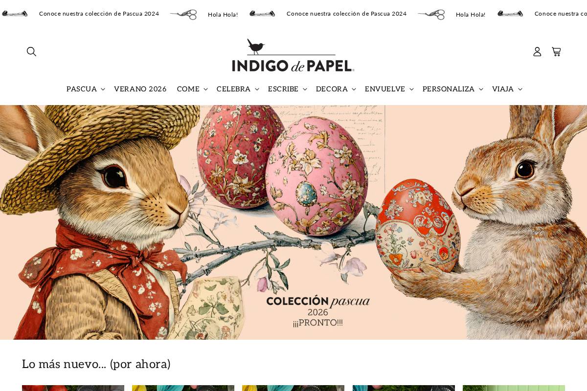indigo-depapel.cl homepage screenshot