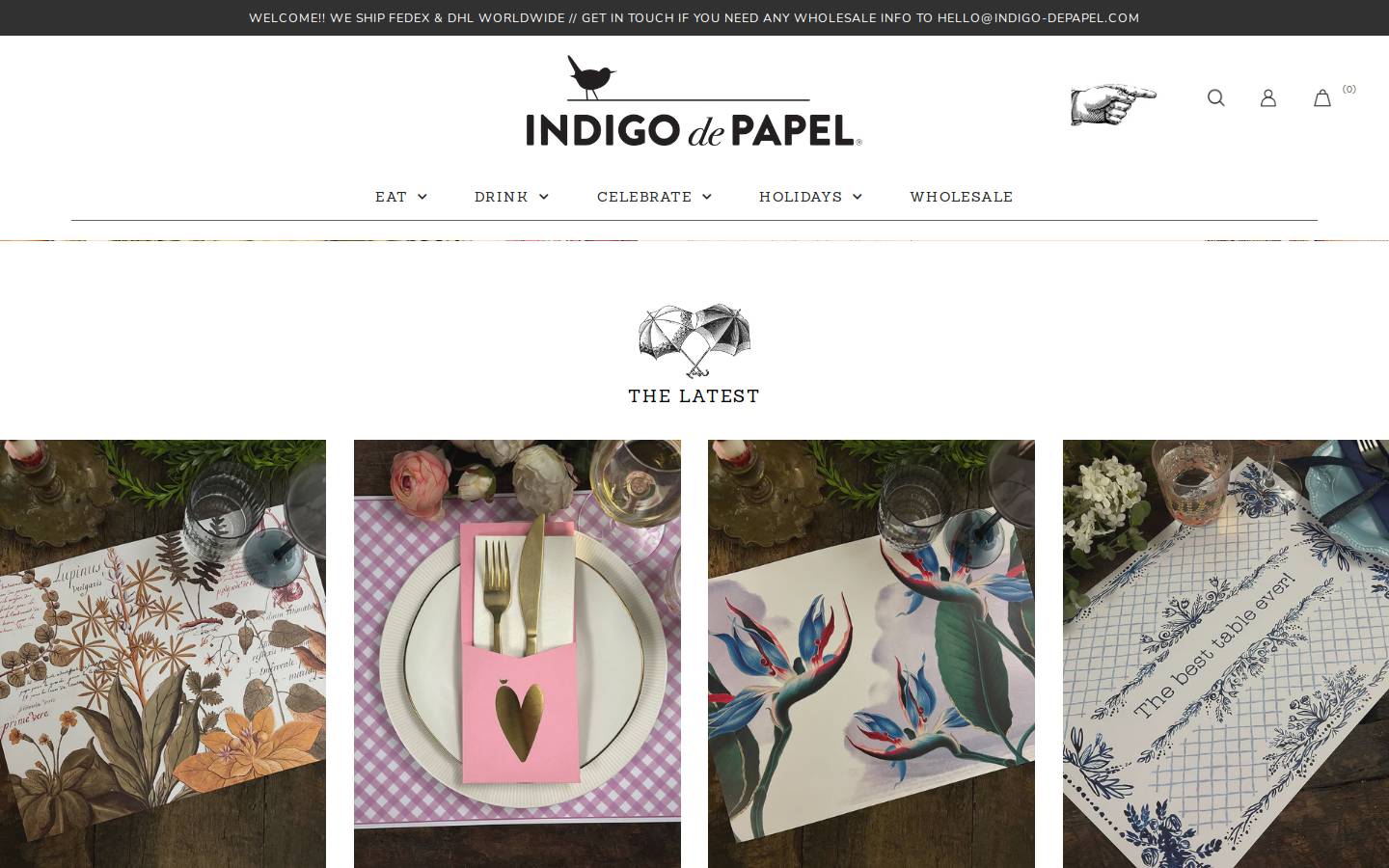indigo-depapel.com homepage screenshot