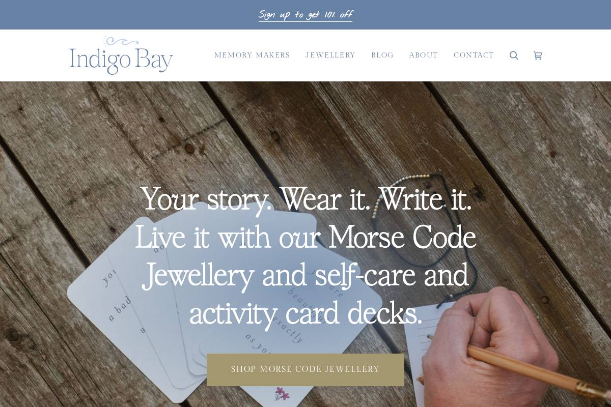 indigobay.com.au homepage screenshot