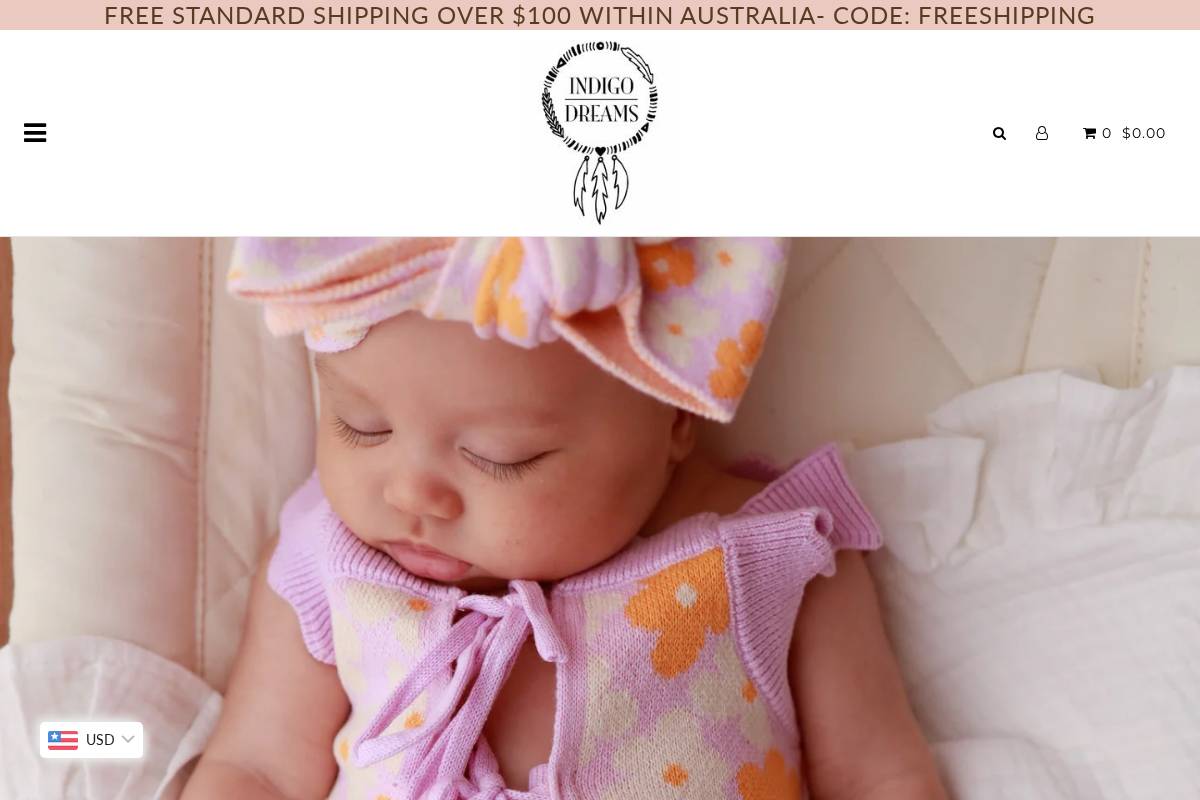 indigodreamshandmade.com homepage screenshot