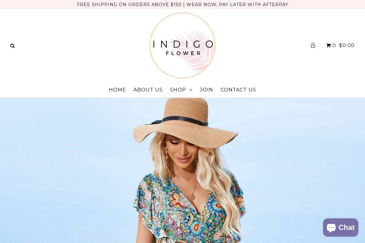indigoflower.com.au homepage screenshot