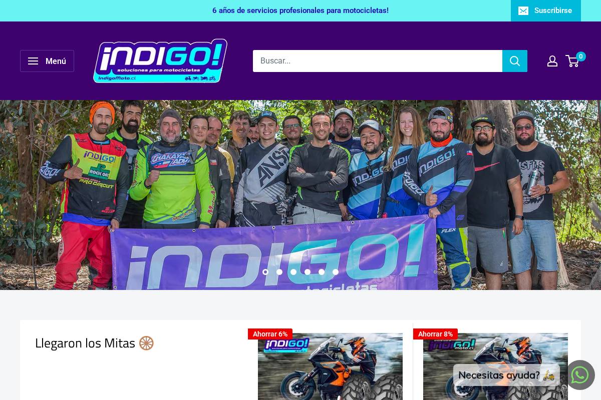 indigomoto.cl homepage screenshot