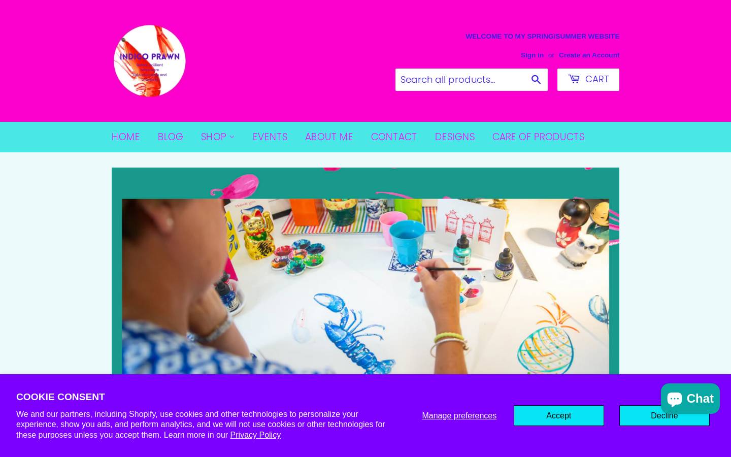 indigoprawn.com homepage screenshot