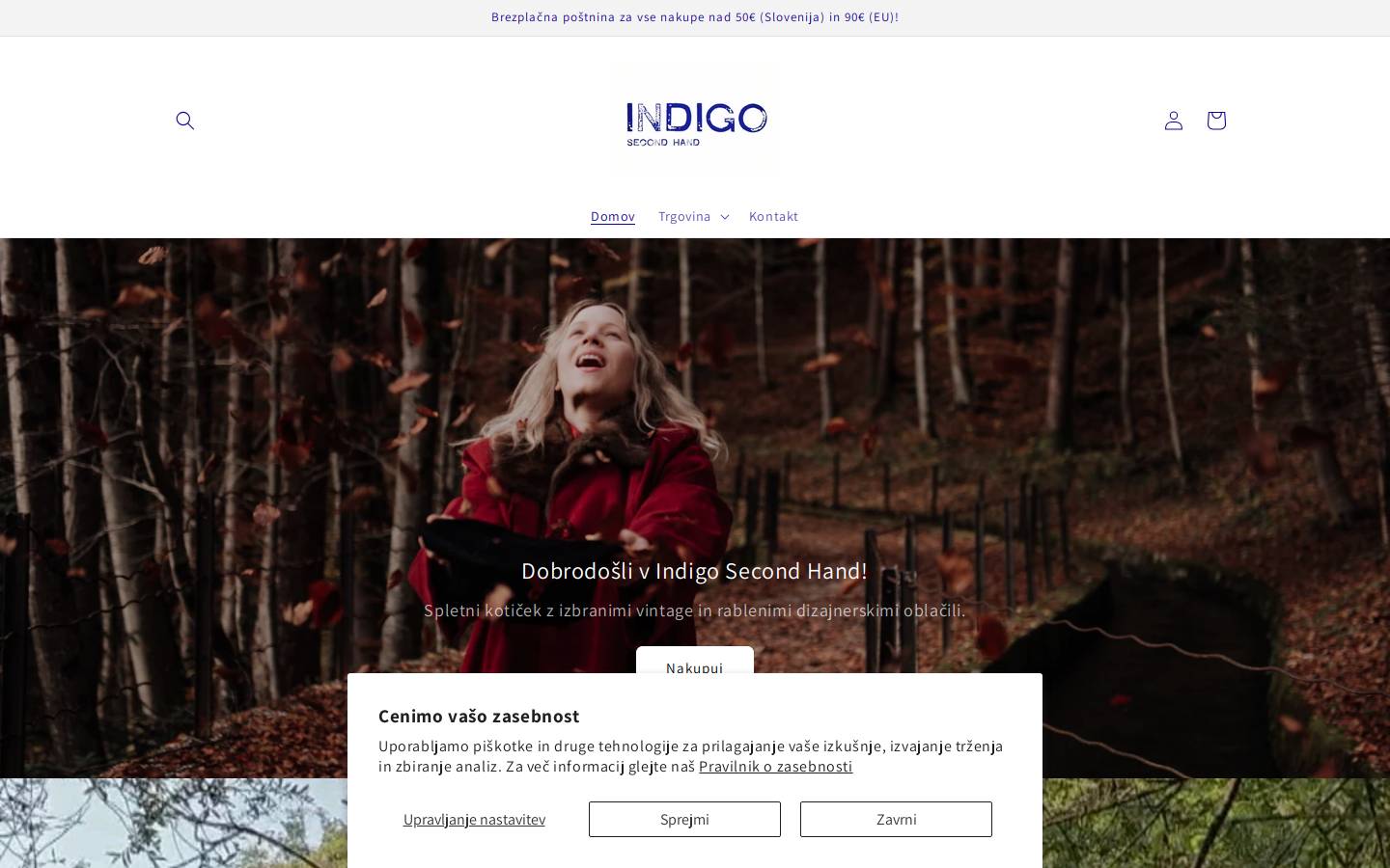 indigosecondhand.com homepage screenshot