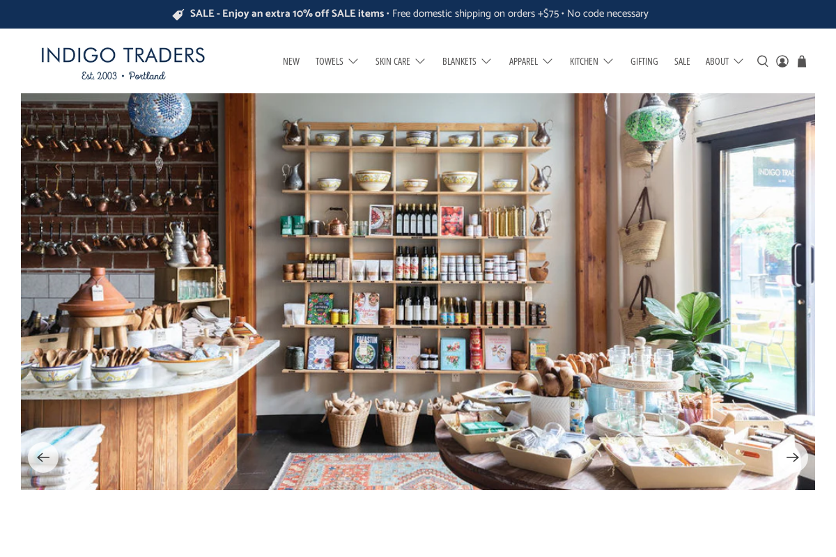 Indigo Traders homepage screenshot