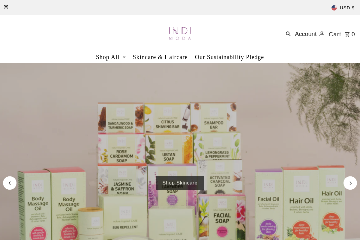 INDIMODA homepage screenshot