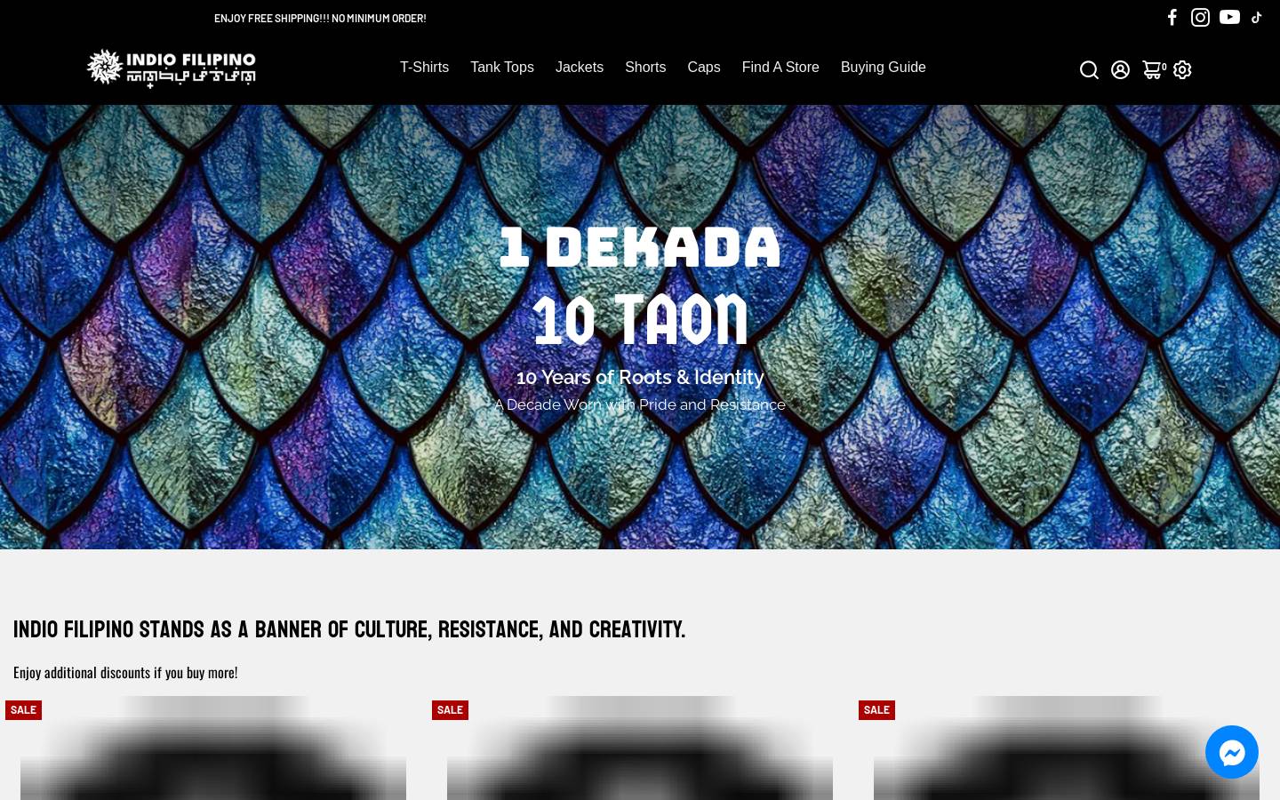 indiofilipino.com homepage screenshot
