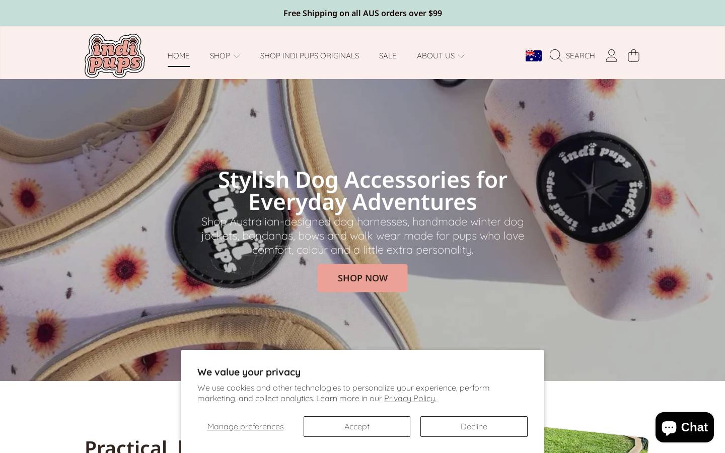 indipups.com homepage screenshot