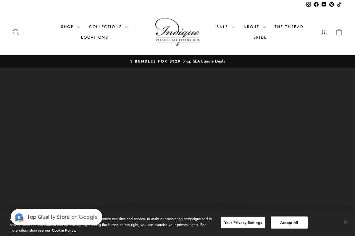 Indiquehair homepage screenshot