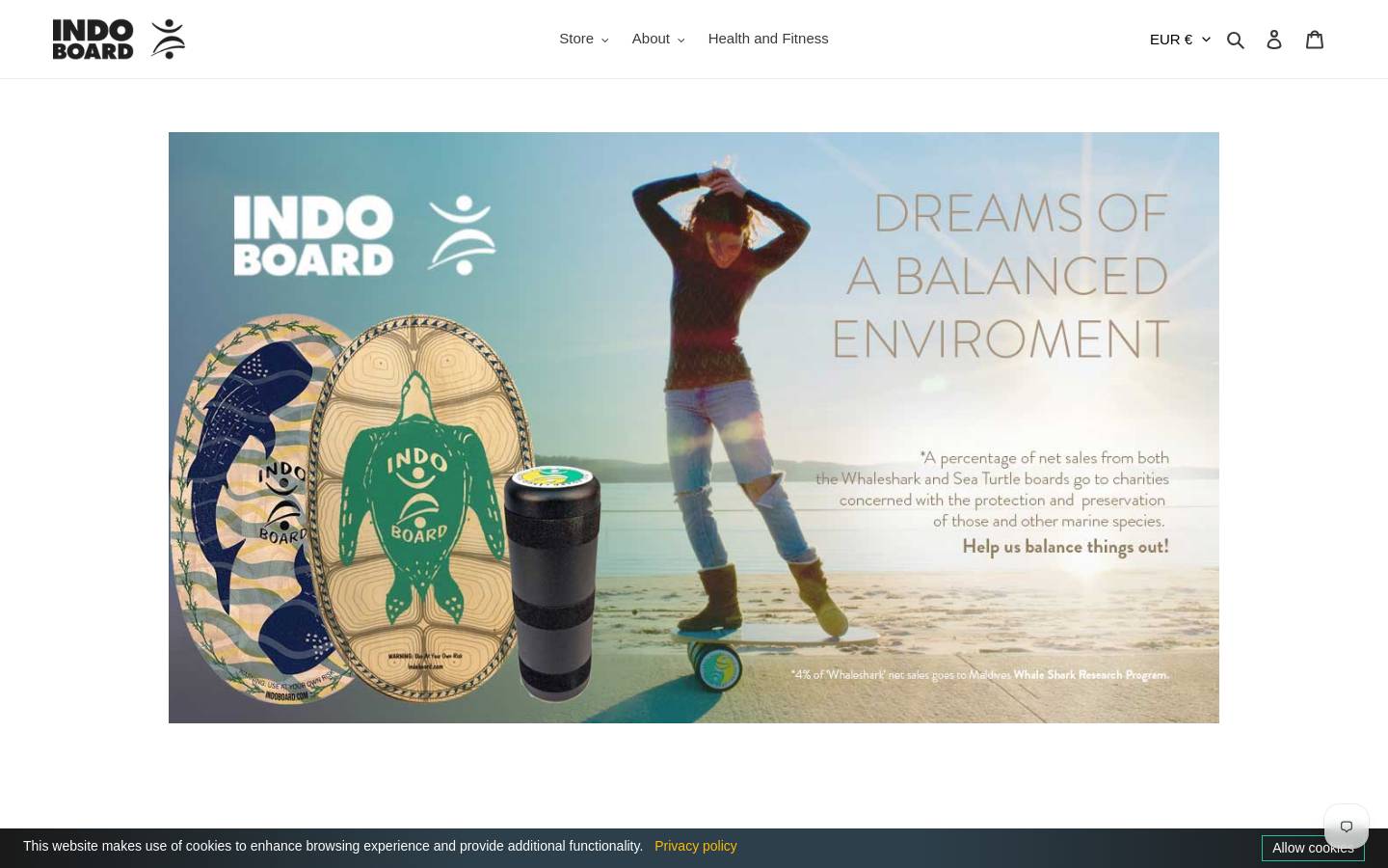 Indo Board Europe homepage screenshot