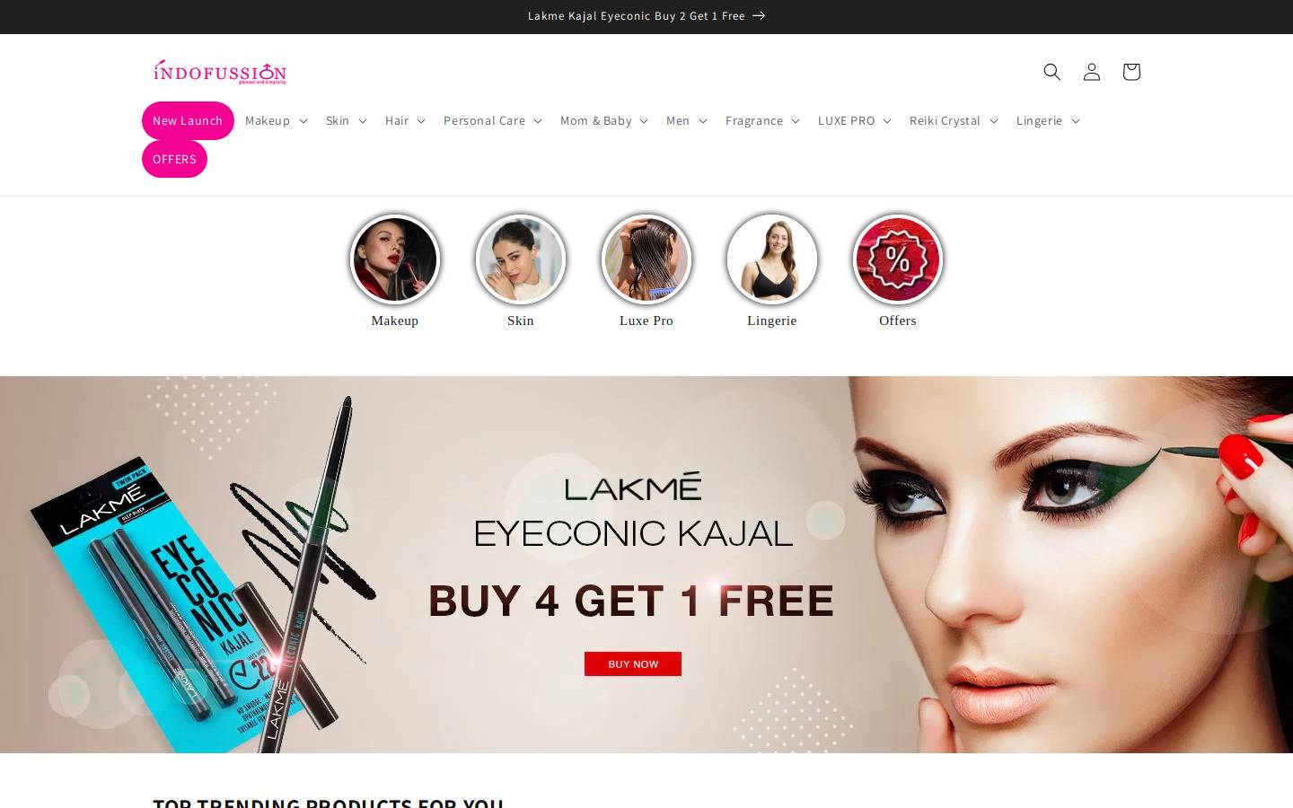 Indofussion homepage screenshot