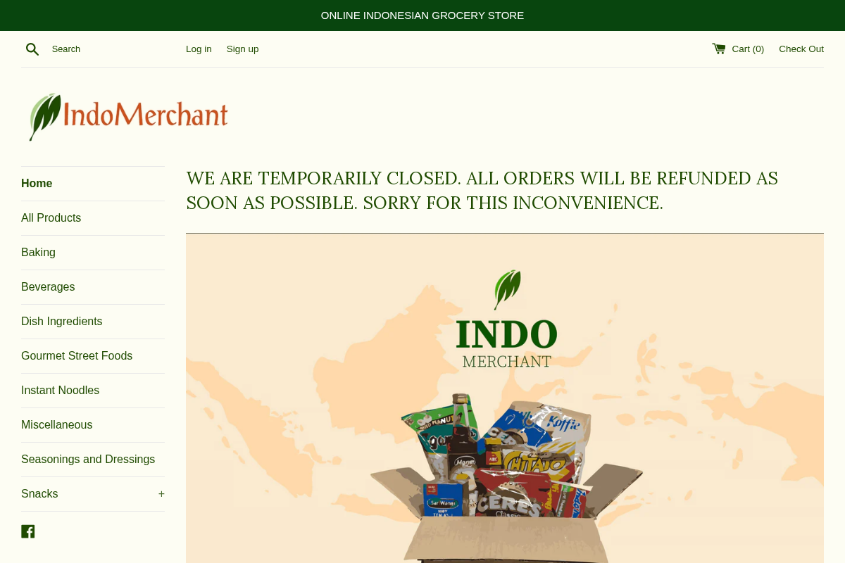 indomerchant.com homepage screenshot