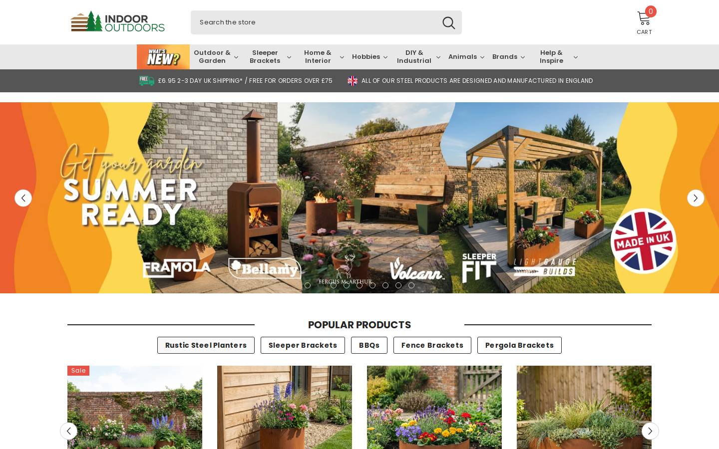 Indoor Outdoors homepage screenshot