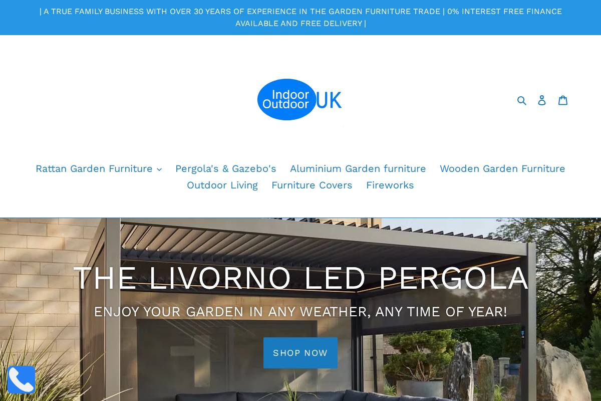 Indooroutdooruk homepage screenshot