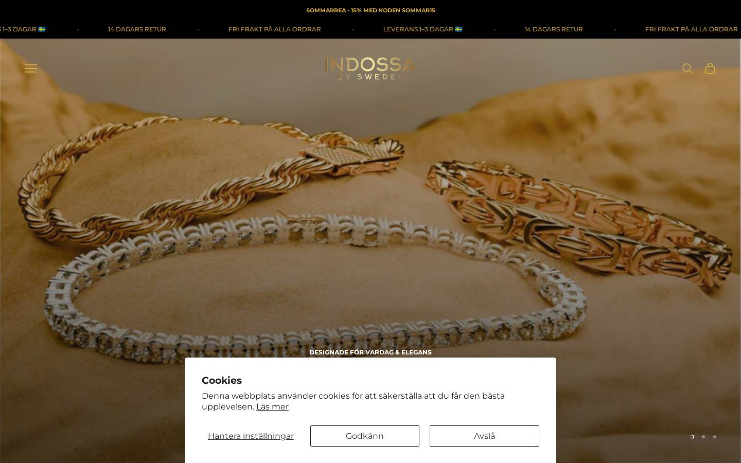 Indossa homepage screenshot