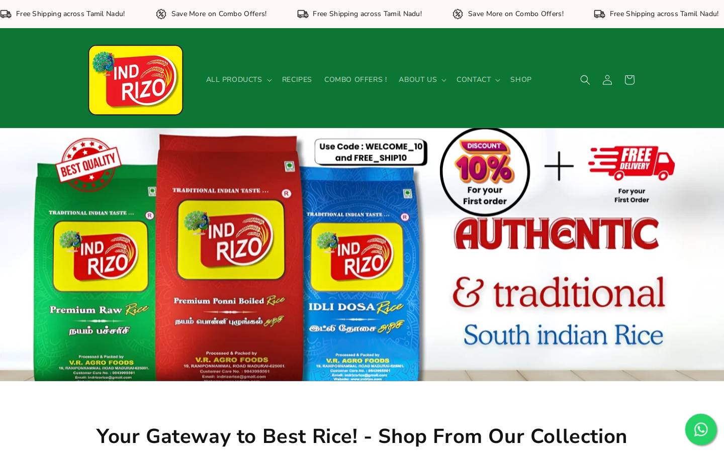 indrizo.com homepage screenshot