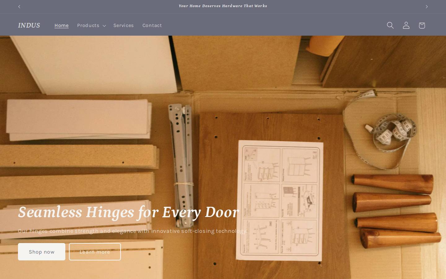 indus-interiors.com homepage screenshot