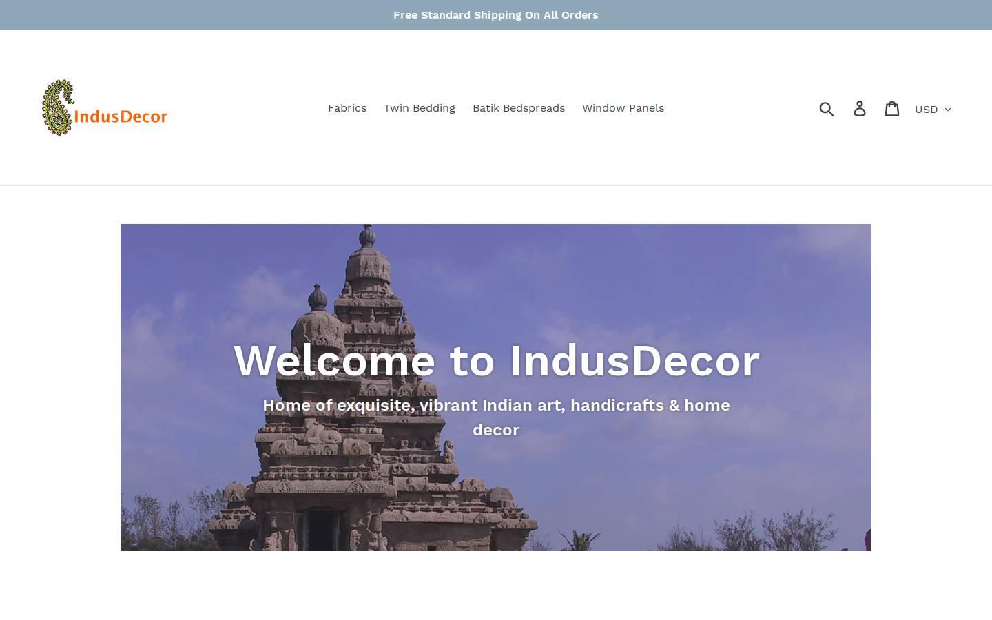 indusdecor.com homepage screenshot