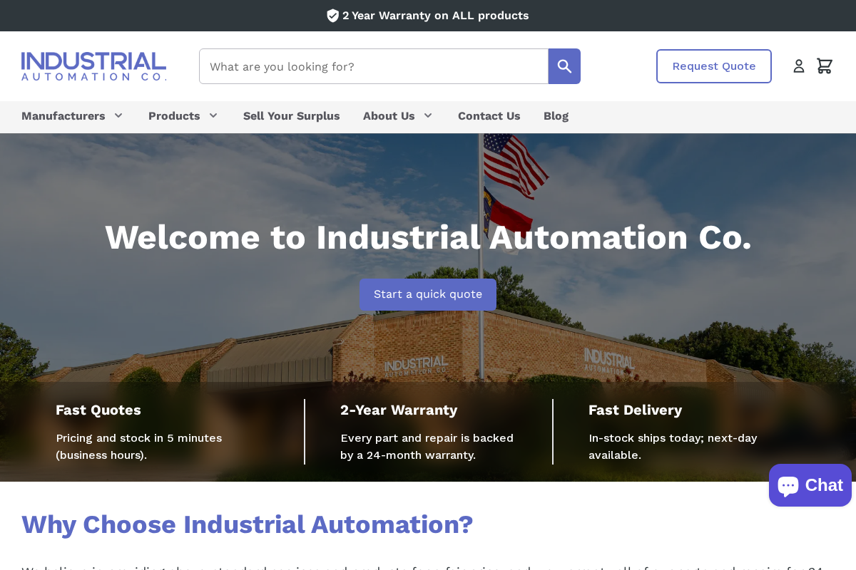 Industrial Automation Co. homepage screenshot