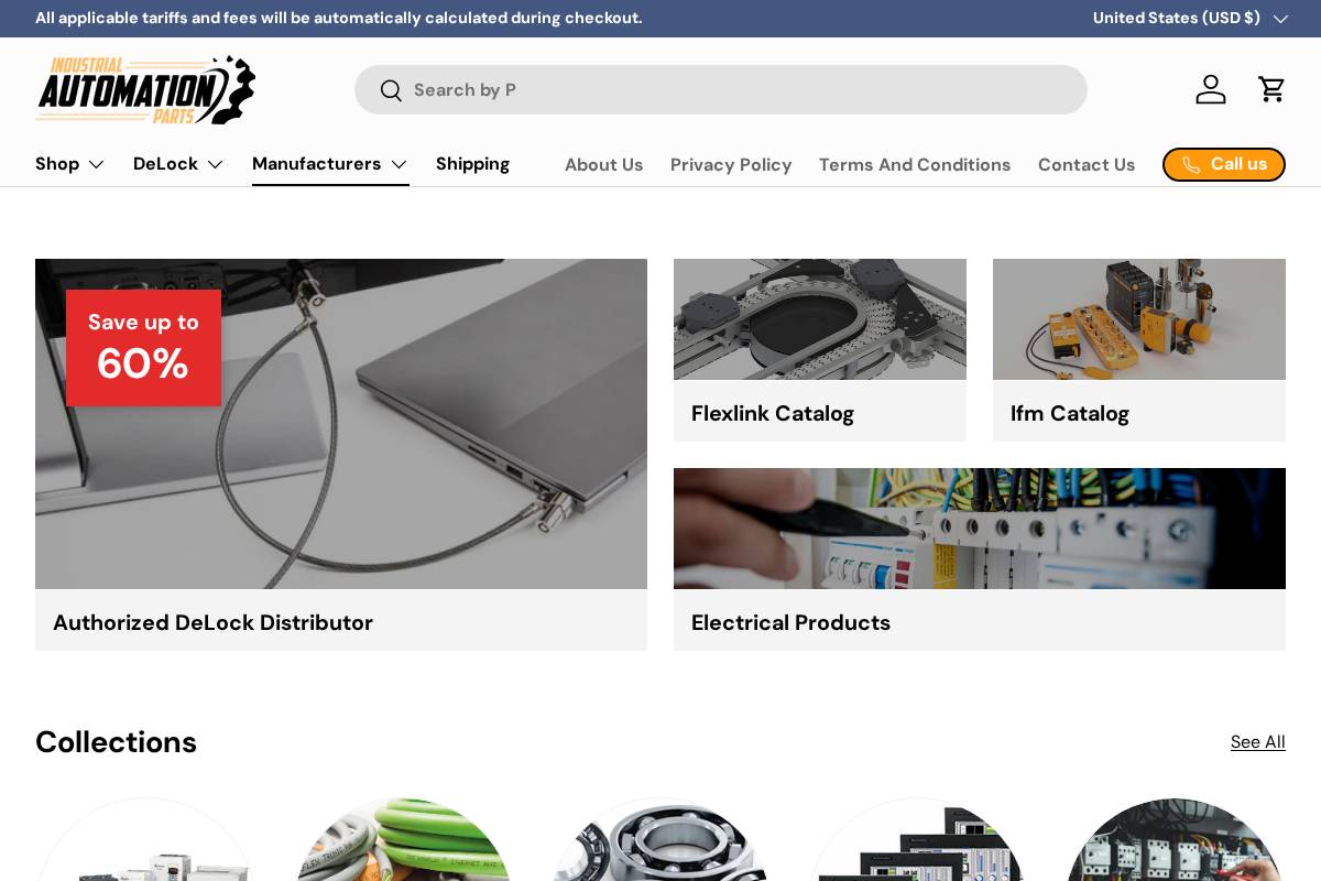 industrialautomationparts.com homepage screenshot