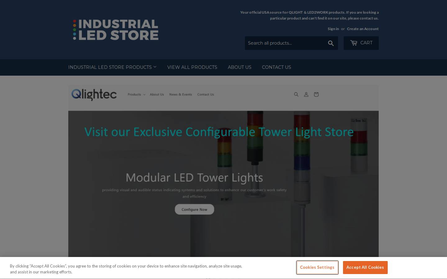industrialledstore.com homepage screenshot