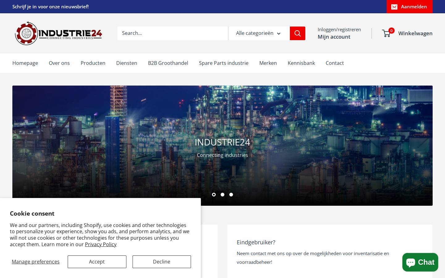 industrie24.nl homepage screenshot
