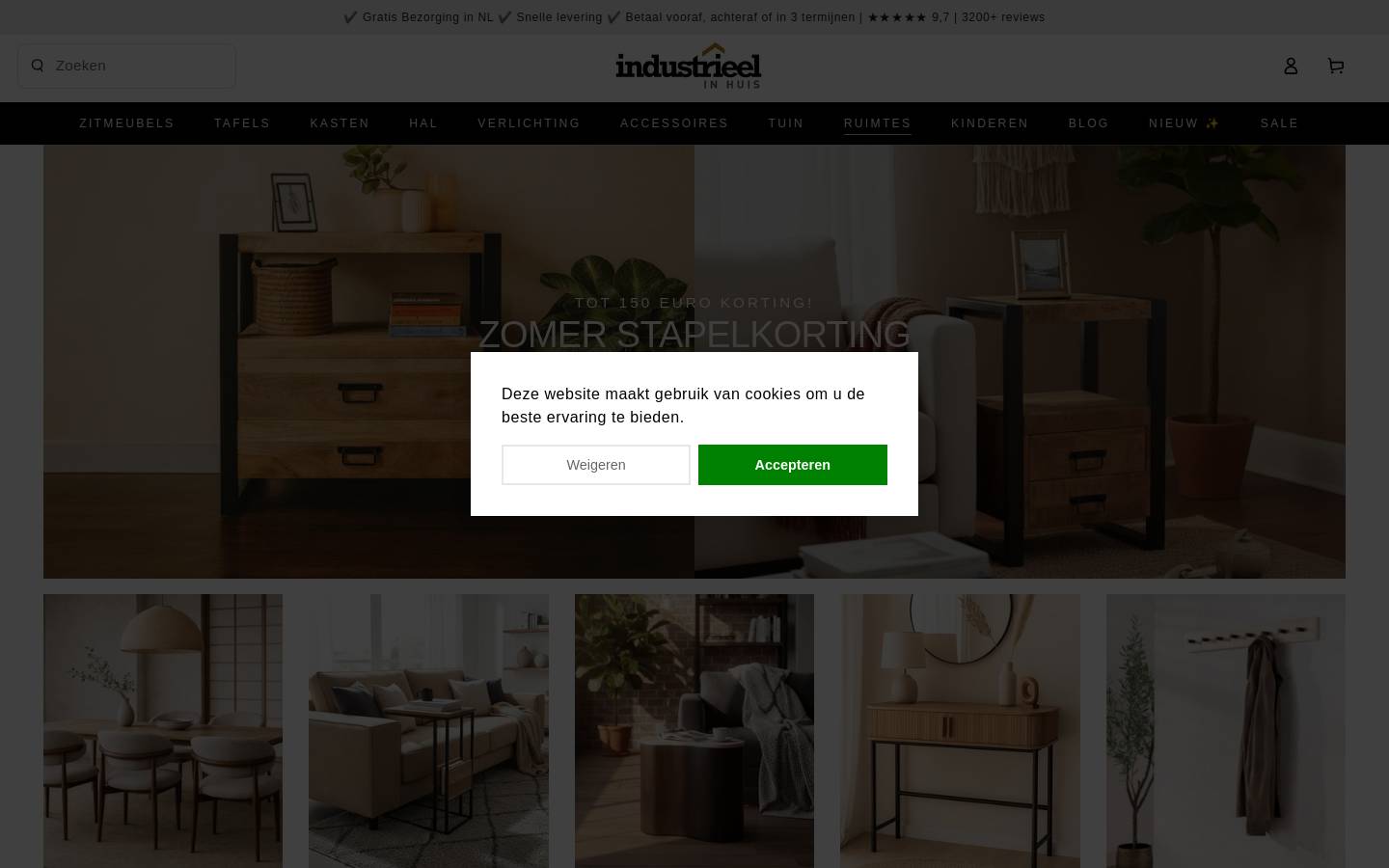 Industrieelinhuis homepage screenshot