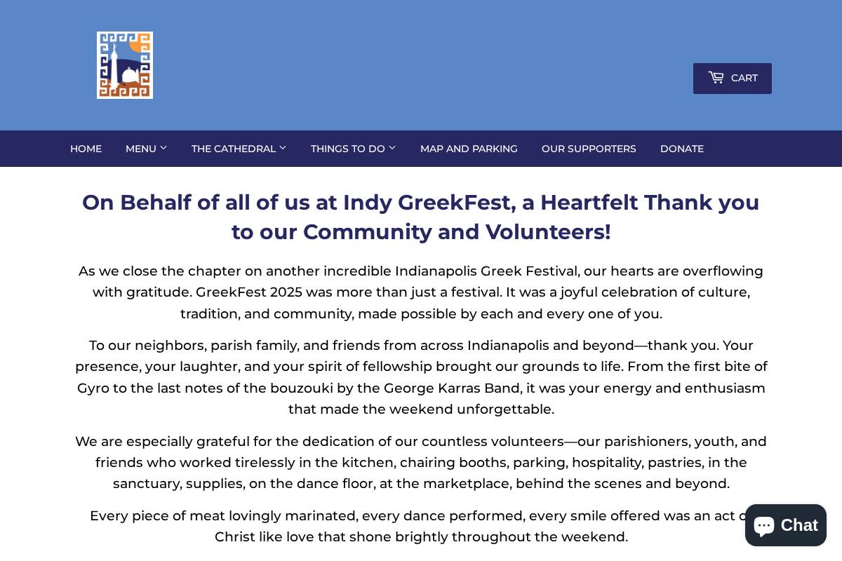 indygreekfest.org homepage screenshot