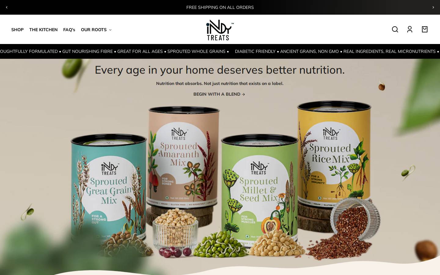 indytreats.com homepage screenshot